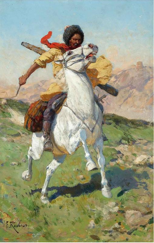 Franz Roubaud The caucasian warrior oil painting picture